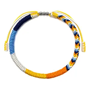 Aroace Pride Bracelet, LGBTQ+ Proudly Love Boho Style Wrist Wrap Bracelet, Surfer String Bracelet, Amulet and Boho Rope Bracelet Bangles for Men Women Him Her, Pride Month (Aroace)