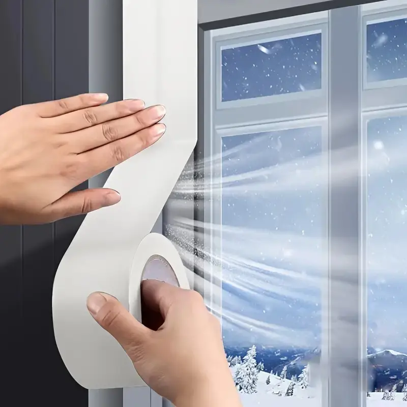 Window Windproof Tape, Anti Draft Tape, Window Sealing Strip, No Trace No Glue, Frost Proof Windproof Gap Sealing Tool, Hot Film Window Tape, Winter Windproof Waterproof High Adhesion, Waterproof Bond Seal
