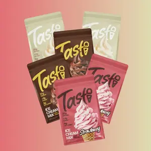 Tasti Protein Ice Cream Mix – Just Add Milk & Toss in Your Ninja Creami. 25g+ Protein, Low Sugar, No Junk. Choose Flavor : Vanilla, Chocolate, & Strawberry Flavors.