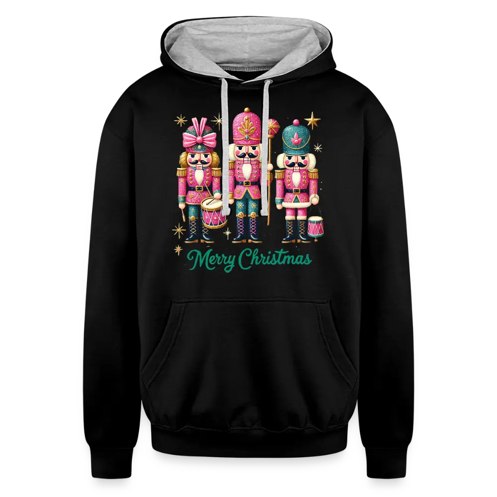 Nutcracker Merry Christmas Women's Contrast Hoodie