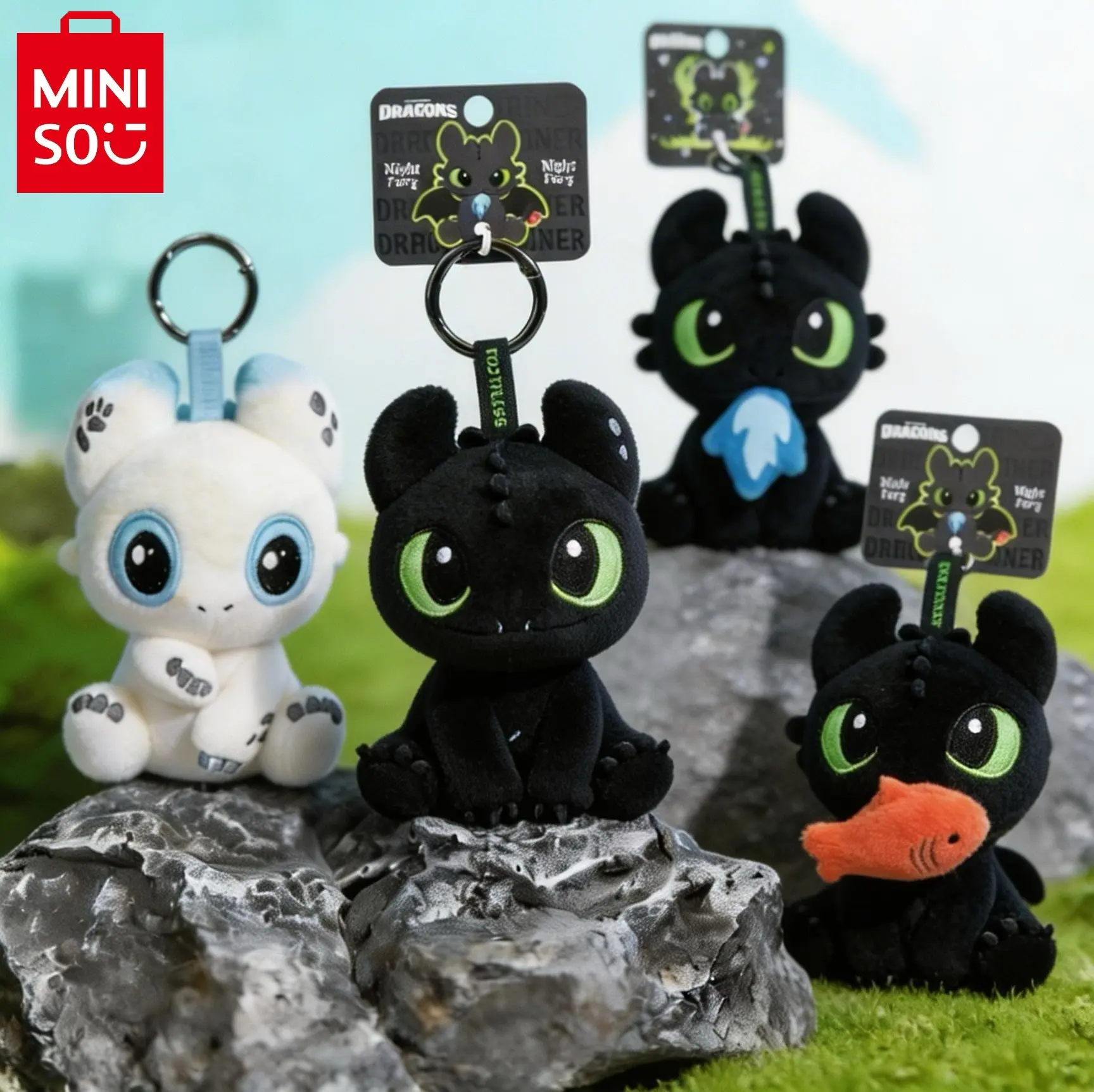 How to Train Your Dragon Toothless Light Fury Plush Keychain Cute Bag Charm Backpack Pendant Collectible Gift#Summervibes