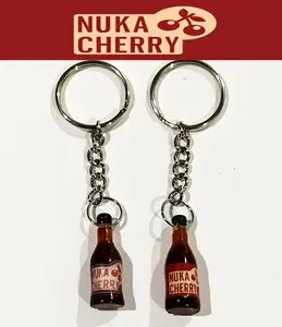 Fallout 4 Nuka Cherry Bottle Keychain - 1.25in Collectible Gaming Accessory