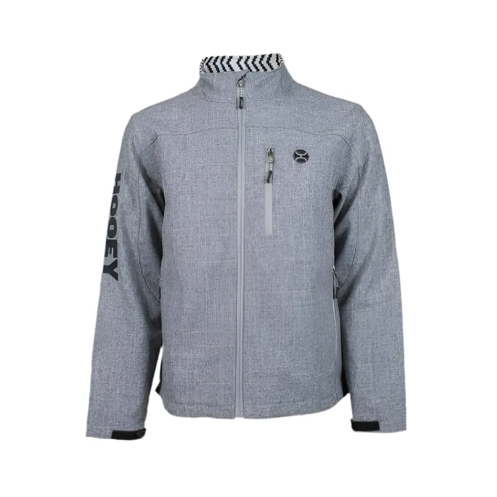 Hooey Mens Team Logo Softshell Jacket, Grey