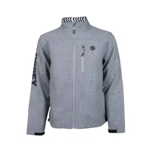 Hooey Mens Team Logo Softshell Jacket, Grey