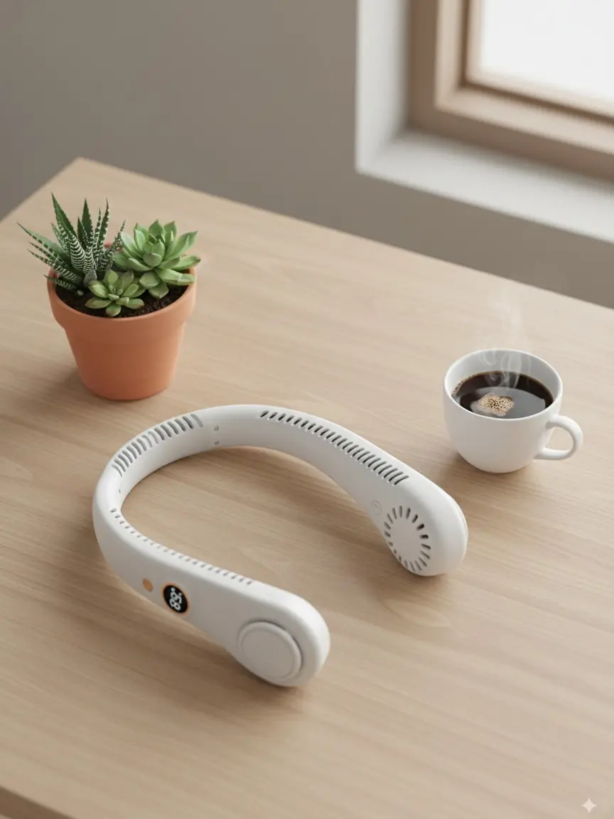 Portable neck Fan, Hanging neck Fan, Portable USB Fan, Outdoor Fan, Mini Fan, Wearable Personal Fan, 3-speed adjustable USB neck Fan, summer must-have, home, office, outdoor, beach and travel