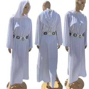 Princess Leia Cosplay Costume Robe in Velvet with Belt