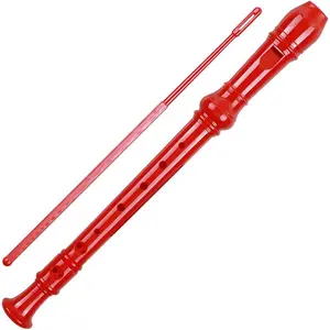Soprano Recorder Descant Flauta Recorder 8 Hole ABS Clarinet  Style Treble flute C Key With Fingering Chart Instructions with Cleaning Rod Bag