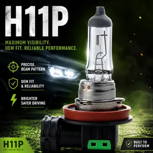 #H11P Philips H11 Standard Replacement Headlight Bulb Pack of 10