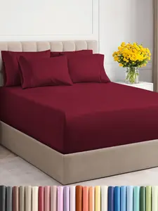 2100 Series 6-Piece Deep Pocket Sheet Set, Fitted and Flat Sheet, Hypoallergenic, Elastic All Around, Multiple Colors and Patterns - 100% Microfiber