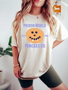 Vampire Diaries T-shirt,  Prison World Pancake Co. Shirt, Damon Savaltore, TVD Lover, Mystic Falls