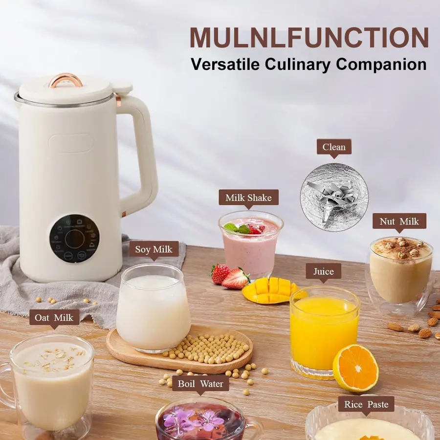 IAGREEA 8-IN-1 Self-Cleaning Nut Milk Maker, 35 oz Countertop Blender with 10 Blades, 2H Keep Warm, 12H Delay Start, BPA-Free for Plant-Based/Dairy-Free Beverages, Juice