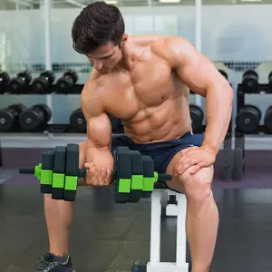 4-in-1 Adjustable Dumbbell Set for Home Gym – Converts to Barbell, Kettlebell, Push-Up Stand – 44/66/88LB Free Weights – Compact Multifunctional Strength Training Equipment for Men & Women