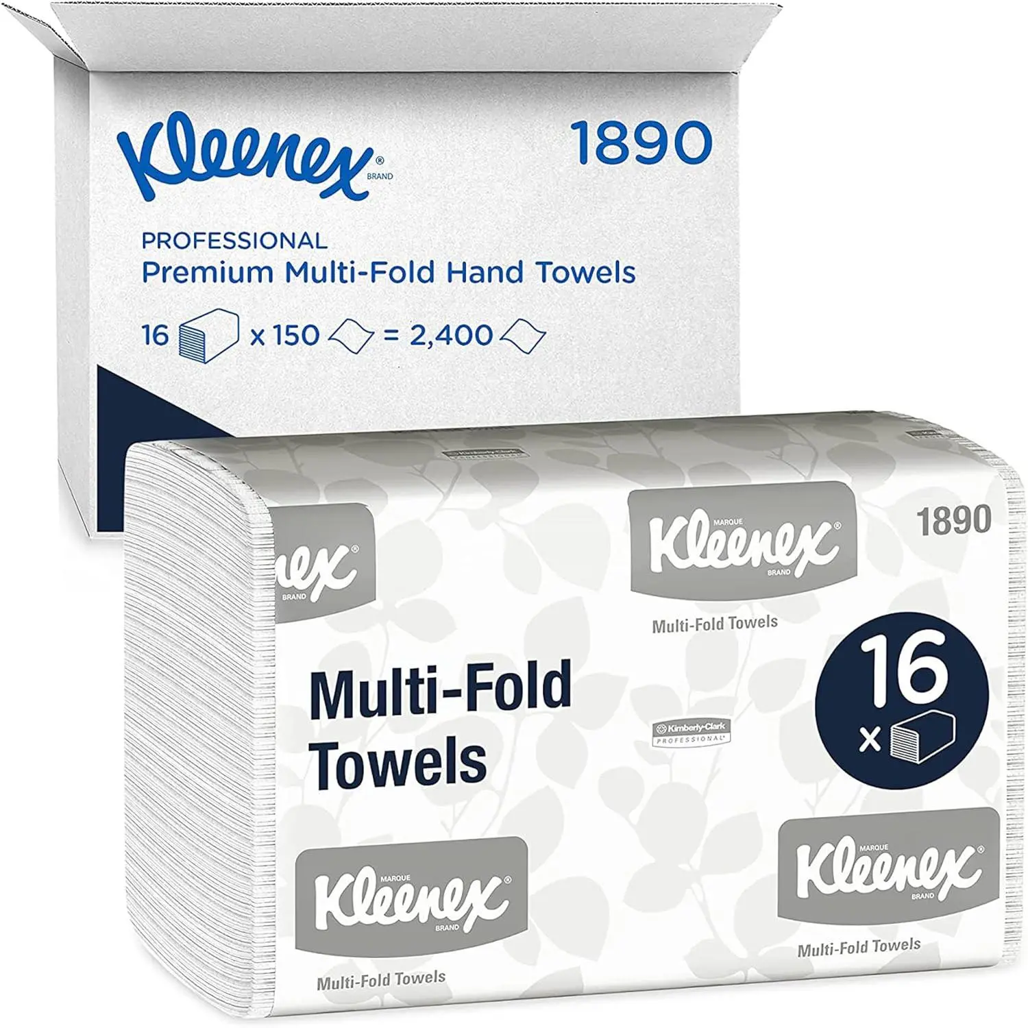 ® Multi-Fold 1-Ply Hand Towels, 9-3/16" x 9-3/8", 150 Towels Per Sleeve, Case Of 16 Sleeves