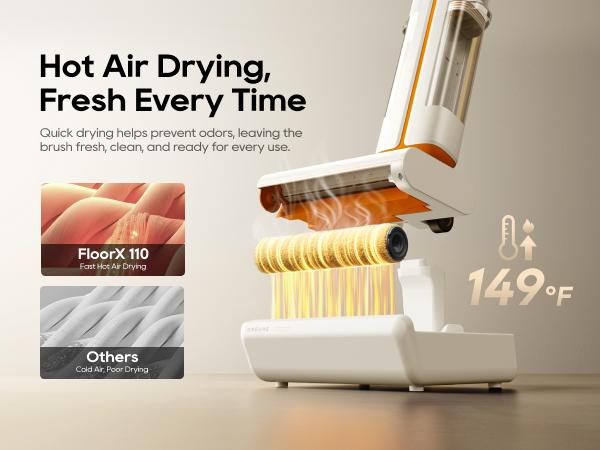 Dreame FloorX 110 Cordless Floor Washer, One-Touch Self-Cleaning & Hot Air Drying  Pickup & Mop, All in One  Fresh Water Cleaning,back to school,back to school haul