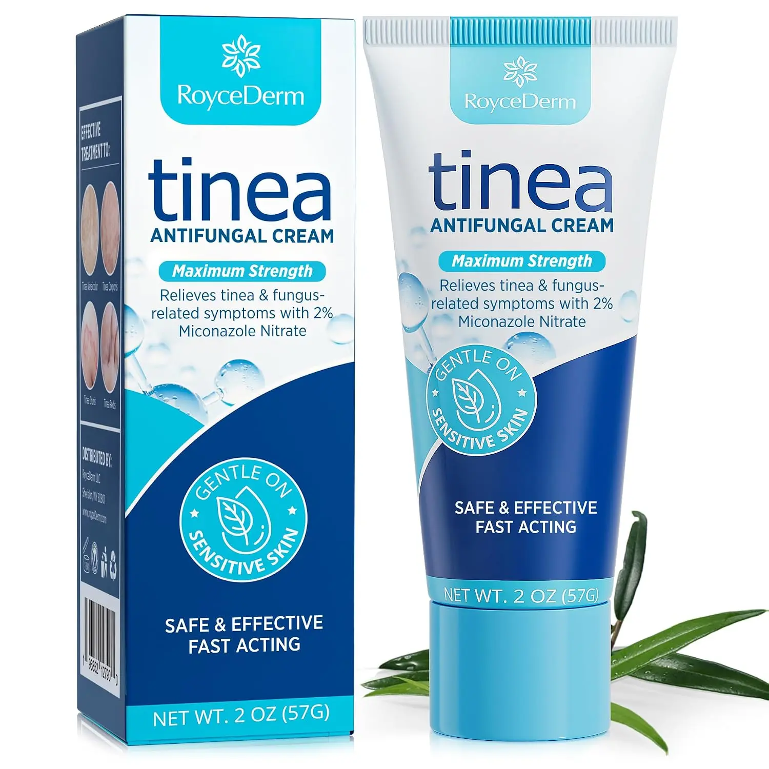 Roycederm Tinea Versicolor Treatment, Athletes Foot Treatment, Ringworm Treatment for Humans, for Tinea Versicolor & Pedis,Fast Healing Anti Fungal Skin Cream - Multi-Functional