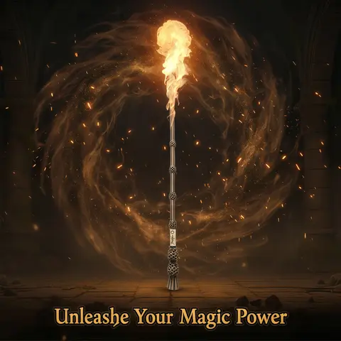 Unique Resin Magic Wand with Design & Functionality - Trick-Ready Prop for Magicians, Battery-Included Magic Game Toy for Ages 12+, Great Gift for Friends