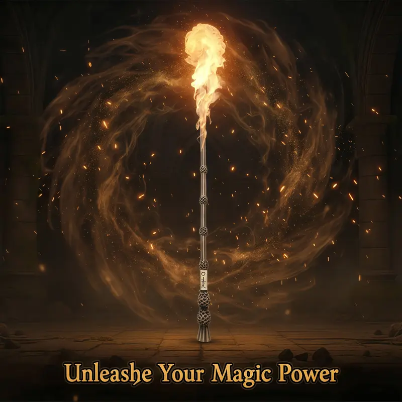 Unique Resin Magic Wand with Design & Functionality - Trick-Ready Prop for Magicians, Battery-Included Magic Game Toy for Ages 12+, Great Gift for Friends