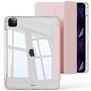 Kenke Slim Clear PC Back Case, Magnetic Detachable, Pencil Holder, Auto Sleep/Wake for iPad 11th/10th Gen, Air 7th/6th/5th/4th Gen