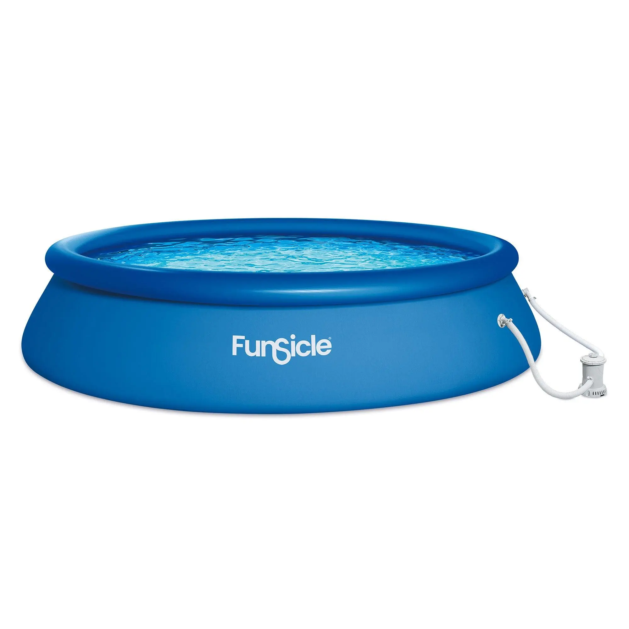 Funsicle QuickSet Inflatable Ring Top Outdoor Above Ground Pool w/Pump Funsicle QuickSet Inflatable Ring Top Outdoor Above Ground Pool w/Pump