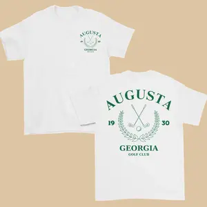 Augusta Georgia Golf Club Shirt, For Men For Women, Vintage Cotton Fabric Apparel, Oversized Breathable Unisex Sports Top