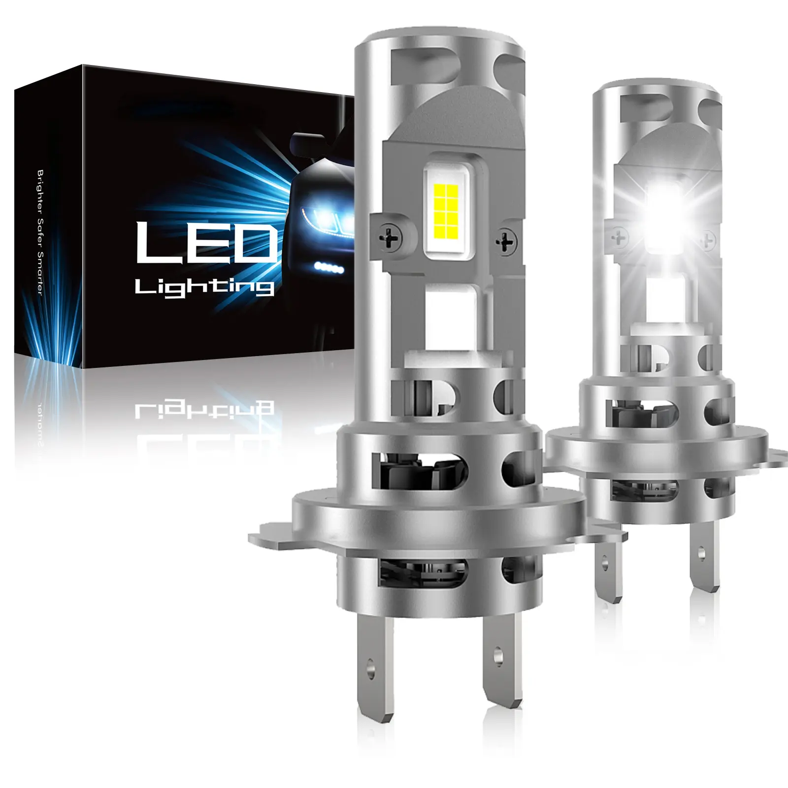 Rimthin H7 LED Headlight Bulbs 6000K Cool White 60W 16000LM IP67 Pack of 2 kia soul lights Easy Installation High Brightness Output Upgrade, Headlight Waterproof, Car Headlights Replacement