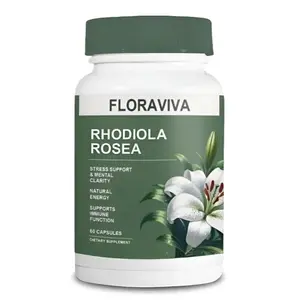 AAA Natural Rhodiola Rosea Wellness Capsules 500mg - Natural Adaptogen Supplement for Stress Support, Mental Focus & Energy - Non-GMO (60 Capsules) Dietary Supplement