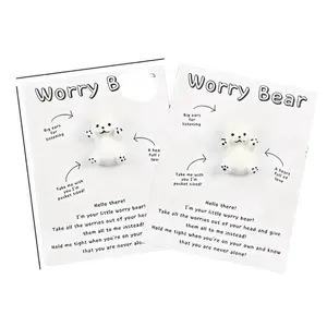 Pocket Worry Bear – Mini Comfort Buddy for Anxiety & Stress Relief | Pocket Hug Gift for Kids, Teens & Adults Squishies Squishy Maker