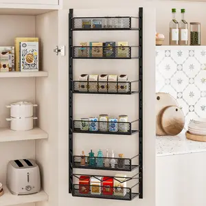 Over The Door Pantry 6-Tier Organizer Storage with Hook Adjustable Hanging Spice Rack Shelves, Cabinet Door Organizer Home & Kitchen Essentials Deals For You Days