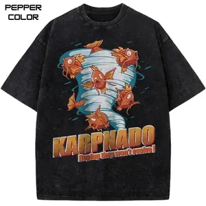 Magikarp Vintage Graphic T-Shirt, PKM Shirt, Anime Manga Shirt, Anime Merch, Unisex Streetwear Tee, cotton crewneck shirt, Gift for Men, Women, Anime Lover Gift