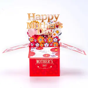 Mothers Day Handwritten 3D Paper Sculpture Gift Box, Creative Holiday Present for Mom, Unique Festival Gift Idea, Paper Gifts