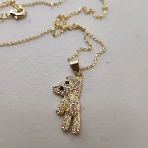 144 - Teddy Bear Set 14K Goldplated