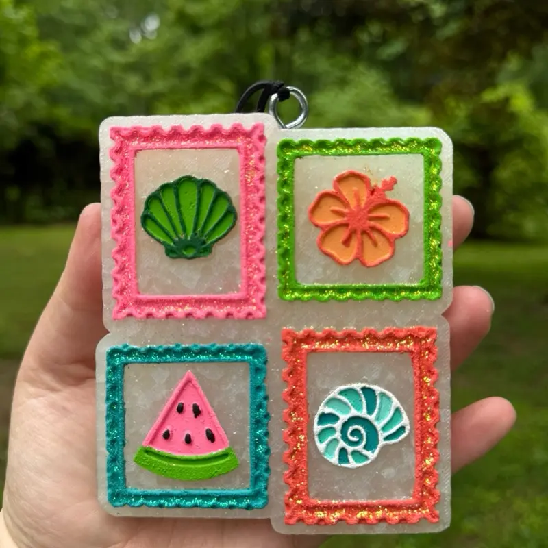 Summer Stamp Car Freshie