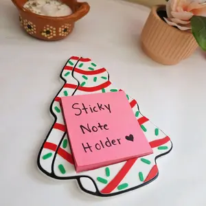 Christmas Tree Cake Sticky Note Holder, Desk Decor, Sticky Note Holder, Desk Organization