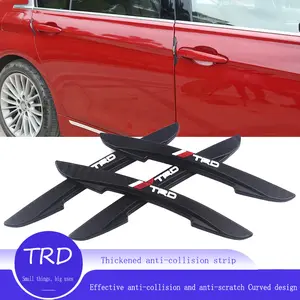 4pcs Car Door Rearview Mirror Edge Guards Trim Protection Strip Scratch Protector For TRD Yaris Hilux Prius Avensis Auris Corolla