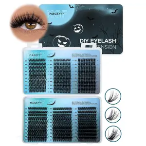 MAGEFY 530pcs Mixed Lash Extensions 20D 30D 40D 50D 60D 80D DIY Individual Clusters Lash Soft Curl False Eyelashes for Parties, Cosplay, Travel, School, Daily Work, Etc