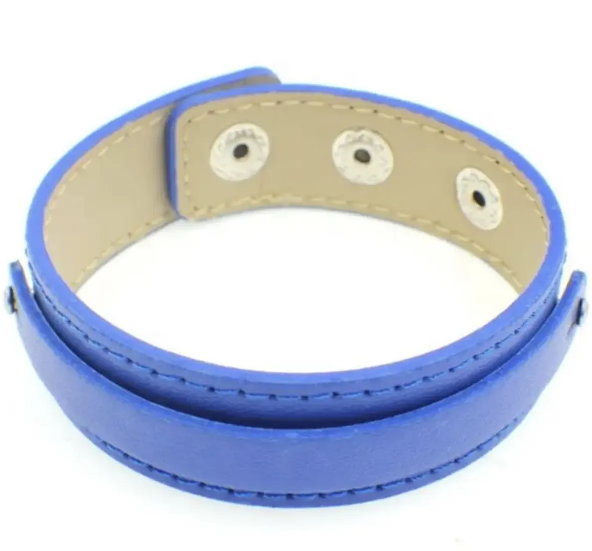 Leather strap snap bracelet for personalisation (Letters sold separately)
