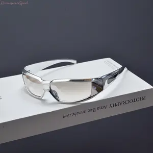 Cyberpunk Wrap Around Sunglasses, Futuristic High-Tech Unisex Eyewear, Lightweight UV Protection Shades Perfect for Streetwear, Parties, Night Looks & Daily Outdoor Fashion