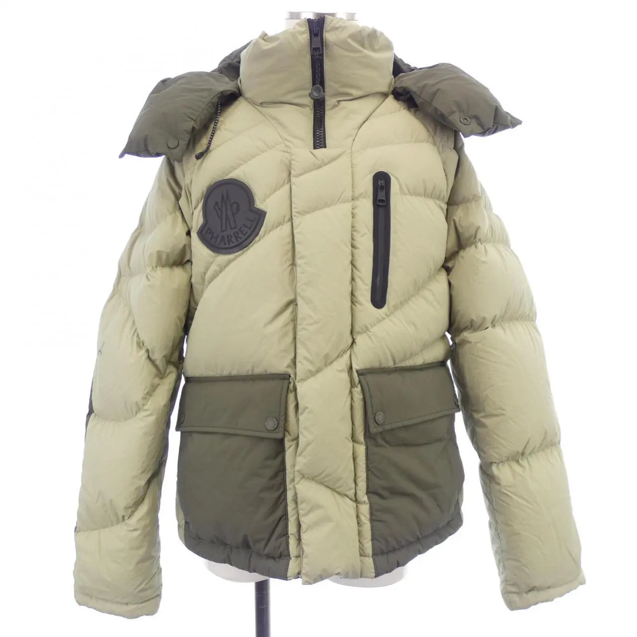 Pre-owned MONCLER Nylon Small Leather Goods Genius PHARRELL WILLIAMS CHESTNUT Down Jacket