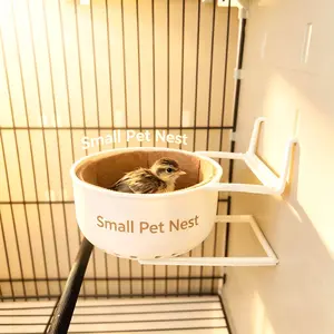 Hanging Bird Breeding Nest with Mat, Parrot Chick Nest for Cockatiel Lovebird, Cage Interior Mounted Warm Breeding House