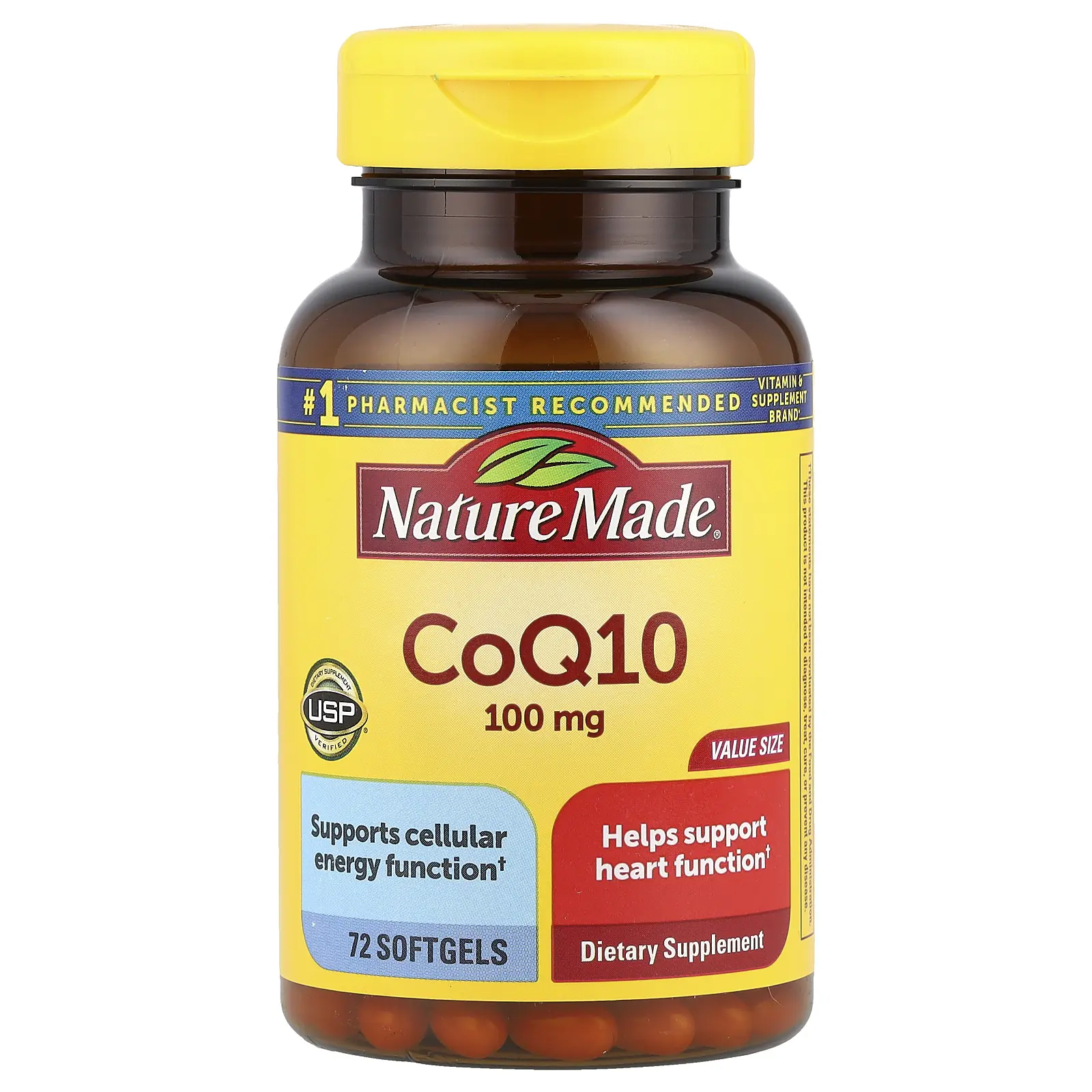 Nature Made CoQ10, 100 mg, 72 Softgels