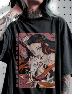 Nezuko Kamado Anime Shirt, Nezuko Shirt, Anime Sweatshirt, Anime Gift, Anime Japan Shirt, Manga Anime Shirt, Anime Vintage