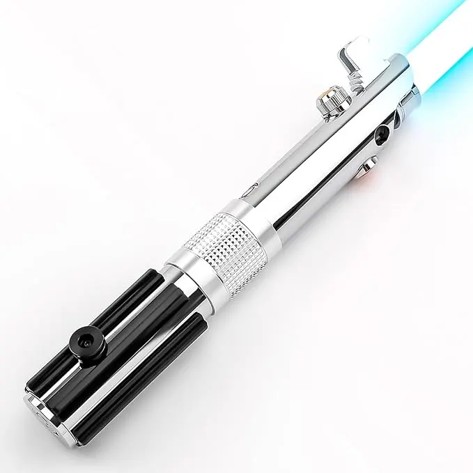 Anakin Neopixel Realistic Dueling Lightsaber with Alloy Aluminum Hilt, Smooth Swing, Rechargeable Battery, RGB Blade, Motion Sensor Control, Metal Handle, Movie Sound Effects