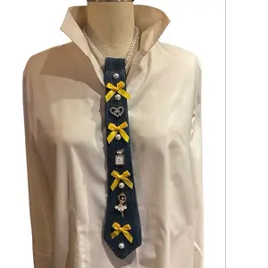 Custom Embellished Tie Necklace