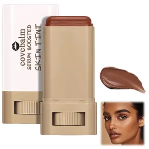 Beauty skin tone primer suitable for black women, beauty skin tone primer, beauty cream essence liquid enhanced skin tone primer, tinted moisturizer, full coverage concealer foundation stick, facial makeup (#02)