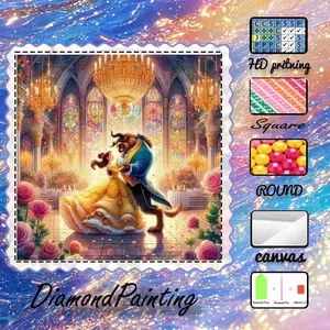 5D-DIY, high-end velvet canvas, diamond art, diamond painting kit, romantic, fairy tale, gorgeous AB diamonds, fairy dust diamonds, crystal diamonds, perfect home decor, handmade diamond art painting kit, special craft diamond art kit, Round