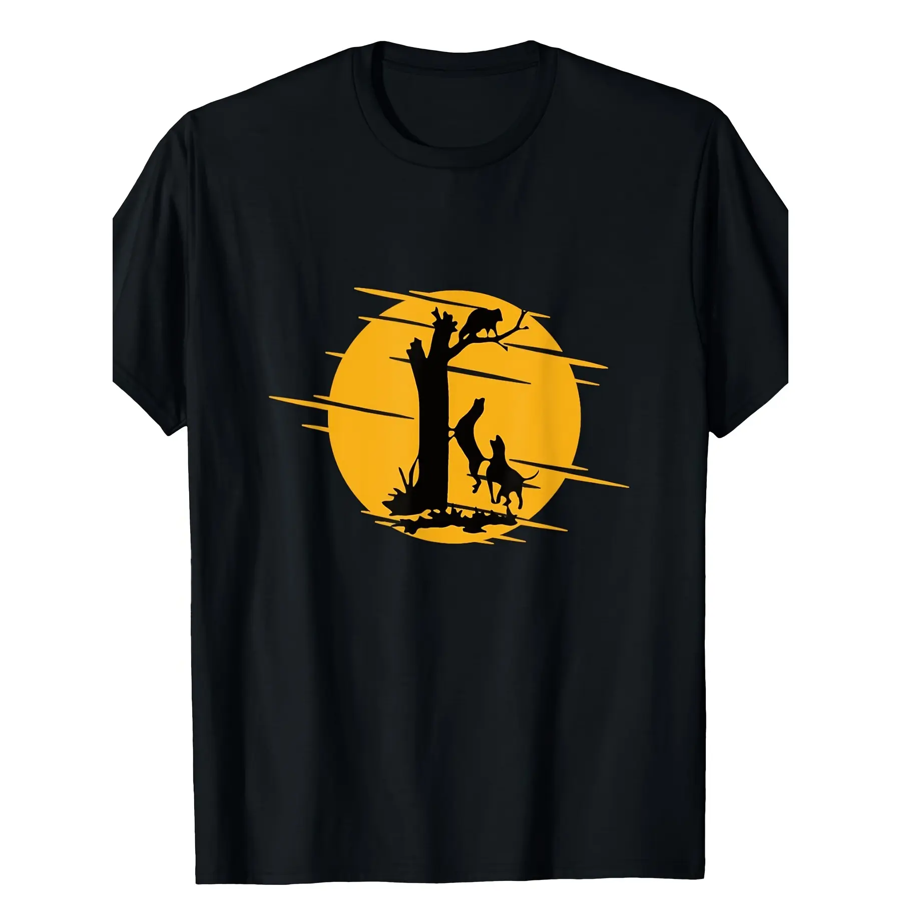 Coon Hound Dog Treeing a Raccoon Howling Fun Coon unisex soft cotton short sleeve t shirt, vintage graphic casual tee for men women teens, perfect birthday holiday gift for camping travel gym daily street  wear