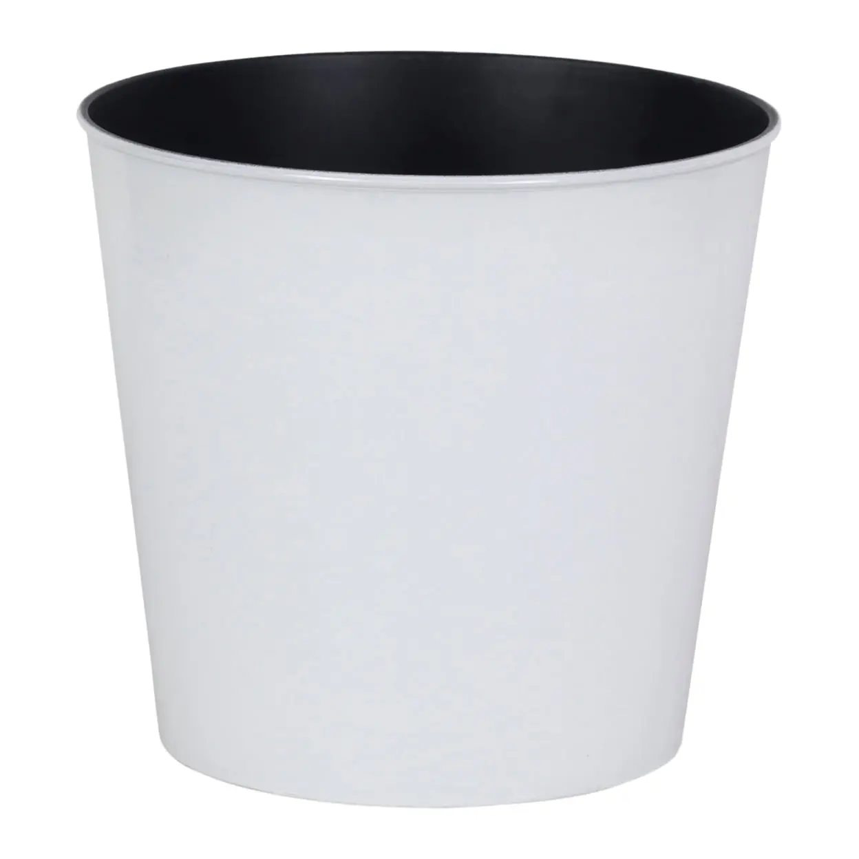 Cheungs PP-100WT 10.5 in. Round Tapered Recycled Plastic Planter, White