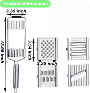 Pro-Grade Mandoline Slicer - 4 Functions for Restaurants & Home Chefs