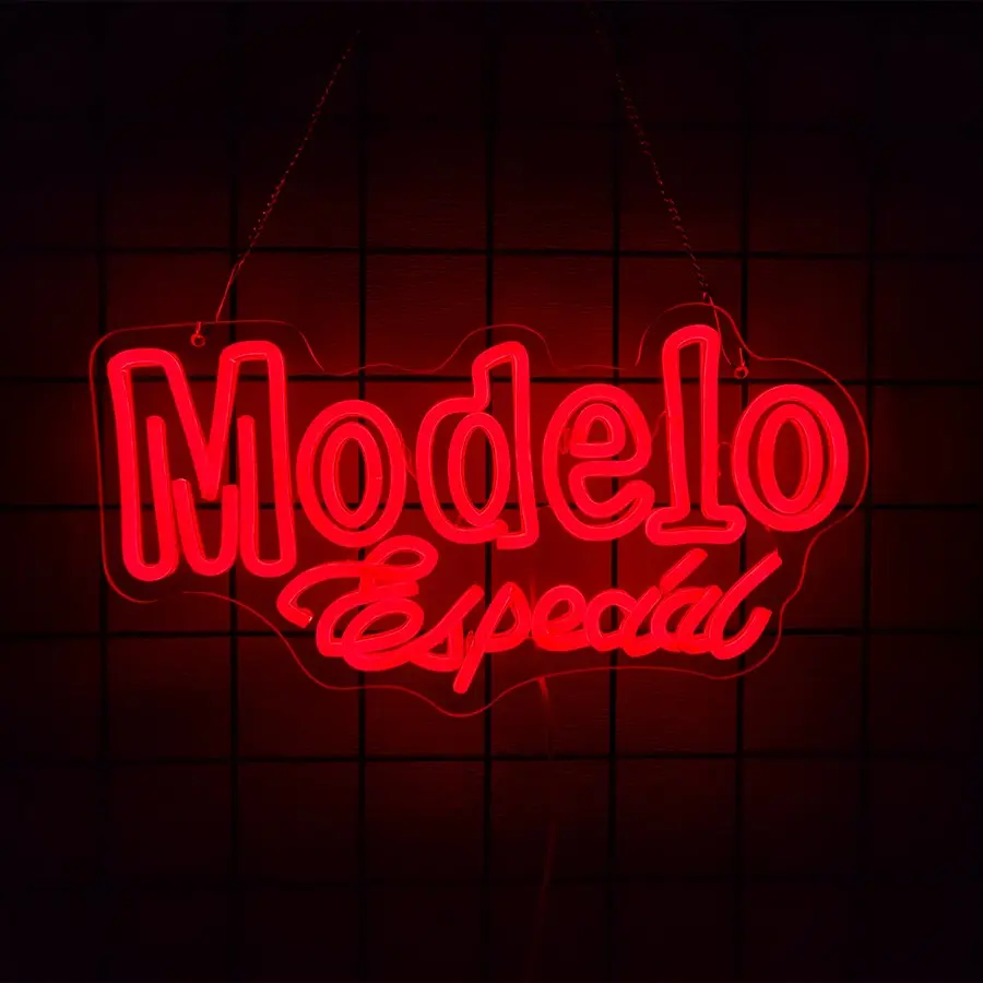 Model -Neon Sign for Wall Decor, Beer Bar  Lights Signs for Man Cave Bedroom Home Shop Pub Bistro Party Hotel Game Room Decor Gifts, Led Wall Decor