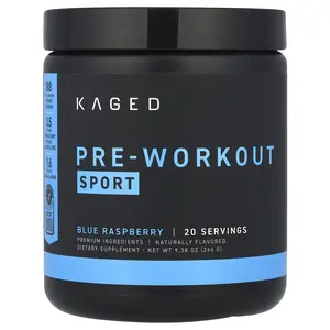 Kaged Pre-Workout, Sport, Blue Raspberry, 9.38 oz (266 g)